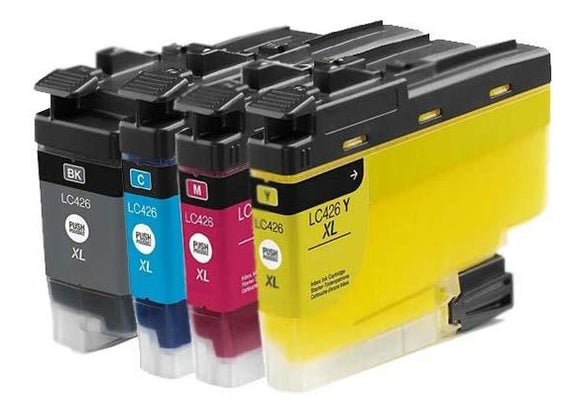 Multipack de cartouches d'encre 4 couleurs compatibles Brother LC426XL haute capacité 