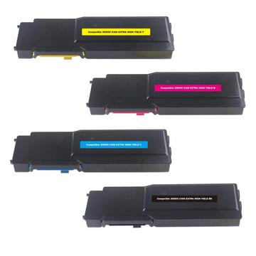 Pack multiple de cartouches de toner compatibles Xerox VersaLink C400 à très haut rendement 