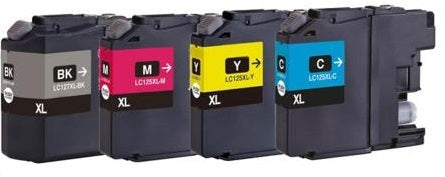 Multipack de cartouches d'encre pour imprimante compatible Brother LC127XL/LC125XL 