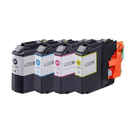 Multipack de cartouches d'encre pour imprimante 4 couleurs Brother LC223 (LC223BK, LC223C, LC223M, LC223Y) 