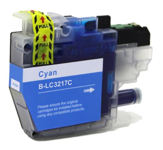 Cartouche d'encre cyan compatible Brother LC3217 - LC3217C 