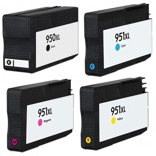 Multipack de cartouches d'encre pour imprimante HP Officejet Pro 8100e compatible 