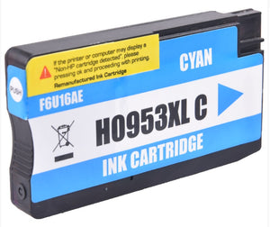 Cartouche d'encre cyan haute capacité compatible HP 953 XL (DERNIÈRE VERSION) - F6U16AE 