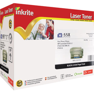 Inkrite Compatible HP CE255X High Capacity Black Toner Cartridge