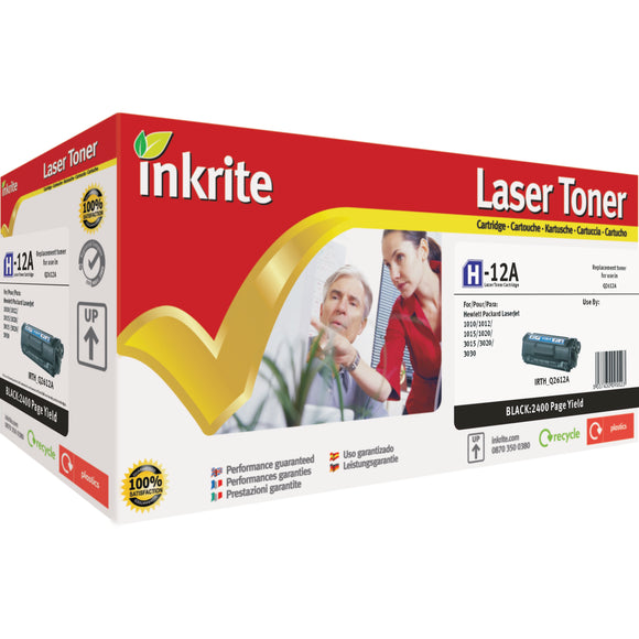 Inkrite Compatible HP Q2612A Black Toner Cartridge