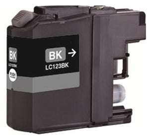 Cartouche d'encre noire compatible Brother LC123 - LC123BK 