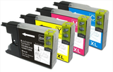 Multipack de cartouches d'encre pour imprimante compatible Brother MFC-J430W 