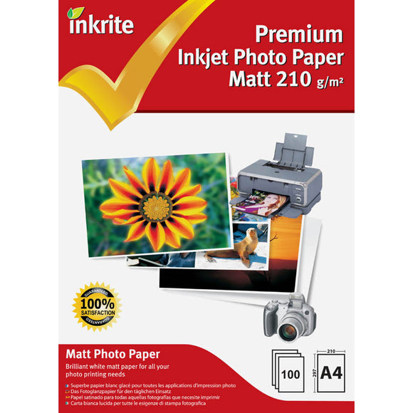 Inkrite PhotoPlus Professionelles Fotopapier – matt, 120 g/m², A4 (100 Blatt)