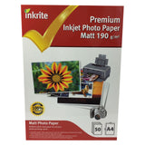 Papier photo professionnel Inkrite PhotoPlus - Mat 190 g/m² A4 (50 feuilles)