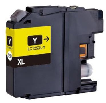 Cartouche d'encre jaune haute capacité compatible Brother LC125XL - LC 125XLY 