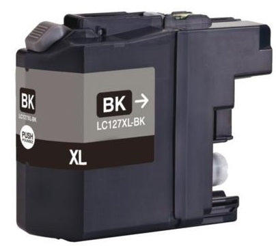 Cartouche d'encre noire haute capacité compatible Brother LC127XL - LC 127XLBK 