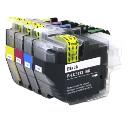 Multipack de cartouches d'encre pour imprimante compatible Brother LC3213 