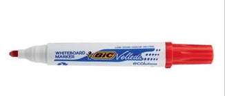 Bic Velleda Drywipe Bullet Tip Whiteboard Marker 1701 (Red) Pack of 12 Markers